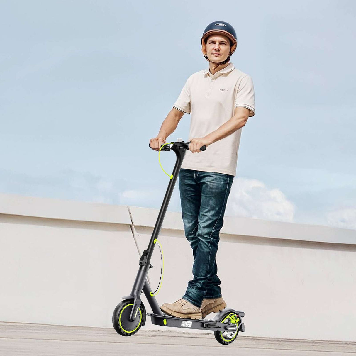 Electric Scooter, 30-35km Range, Ultra-Light Electric Scooters for Adults and Teens, 36V 7.8Ah Battery, 500W PeakMotor, App Control, 3 Speed Mode, T series Foldable E Scooter