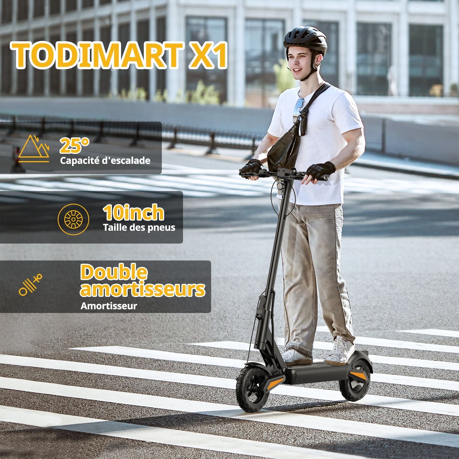 Todimart X1 600W Electric Scooter EU | 35km/h, 45km Range