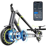Electric Scooter, 30-35km Range, Ultra-Light Electric Scooters for Adults and Teens, 36V 7.8Ah Battery, 500W PeakMotor, App Control, 3 Speed Mode, T series Foldable E Scooter