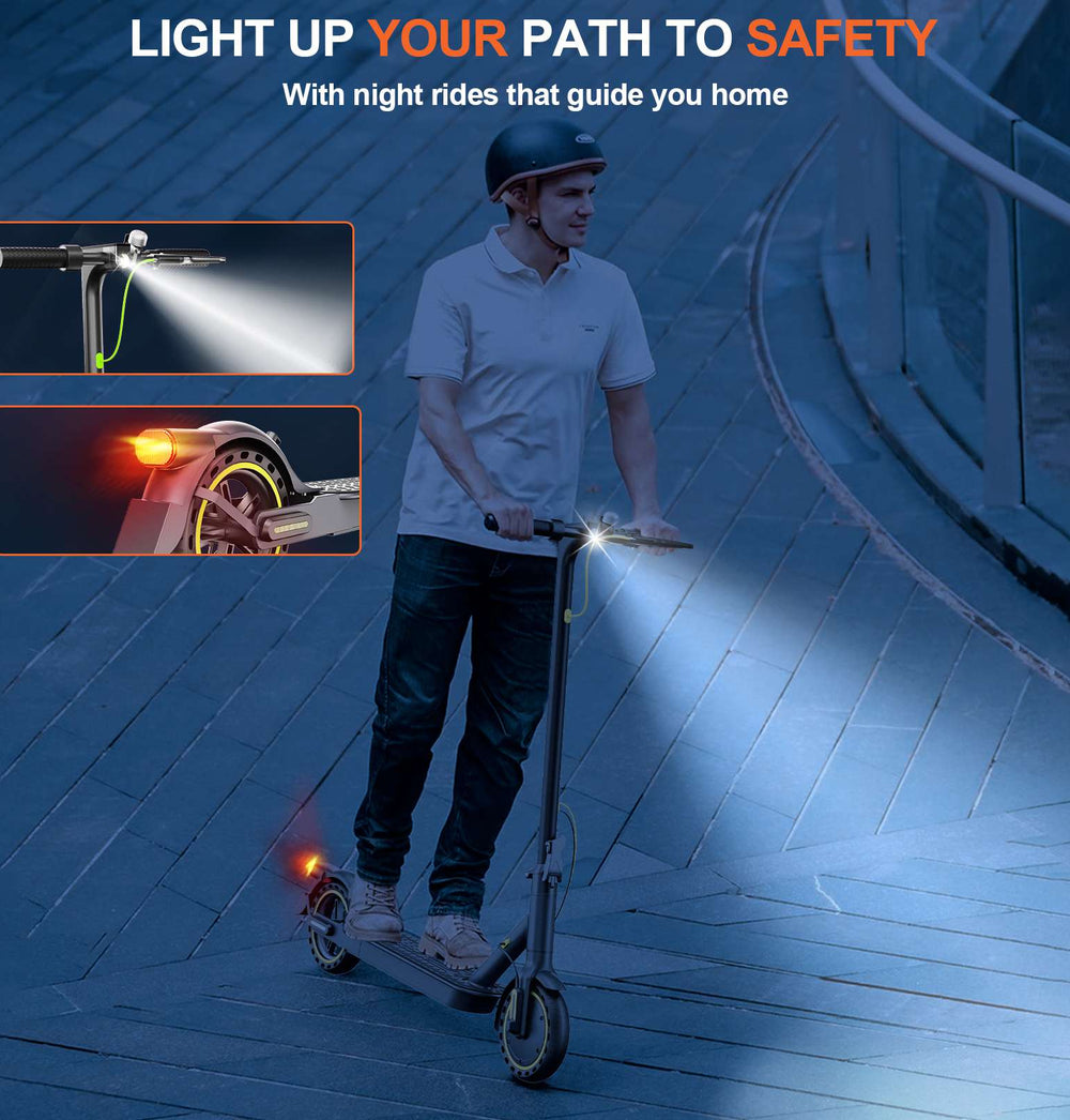 Electric Scooter, 30-35km Range, Ultra-Light Electric Scooters for Adults and Teens, 36V 7.8Ah Battery, 500W PeakMotor, App Control, 3 Speed Mode, T series Foldable E Scooter