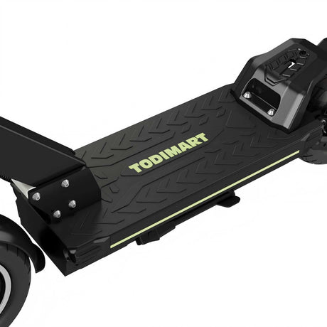 TODIMART electric scooter anti-slip deck with wide standing platform and textured rubber surface for secure and comfortable riding